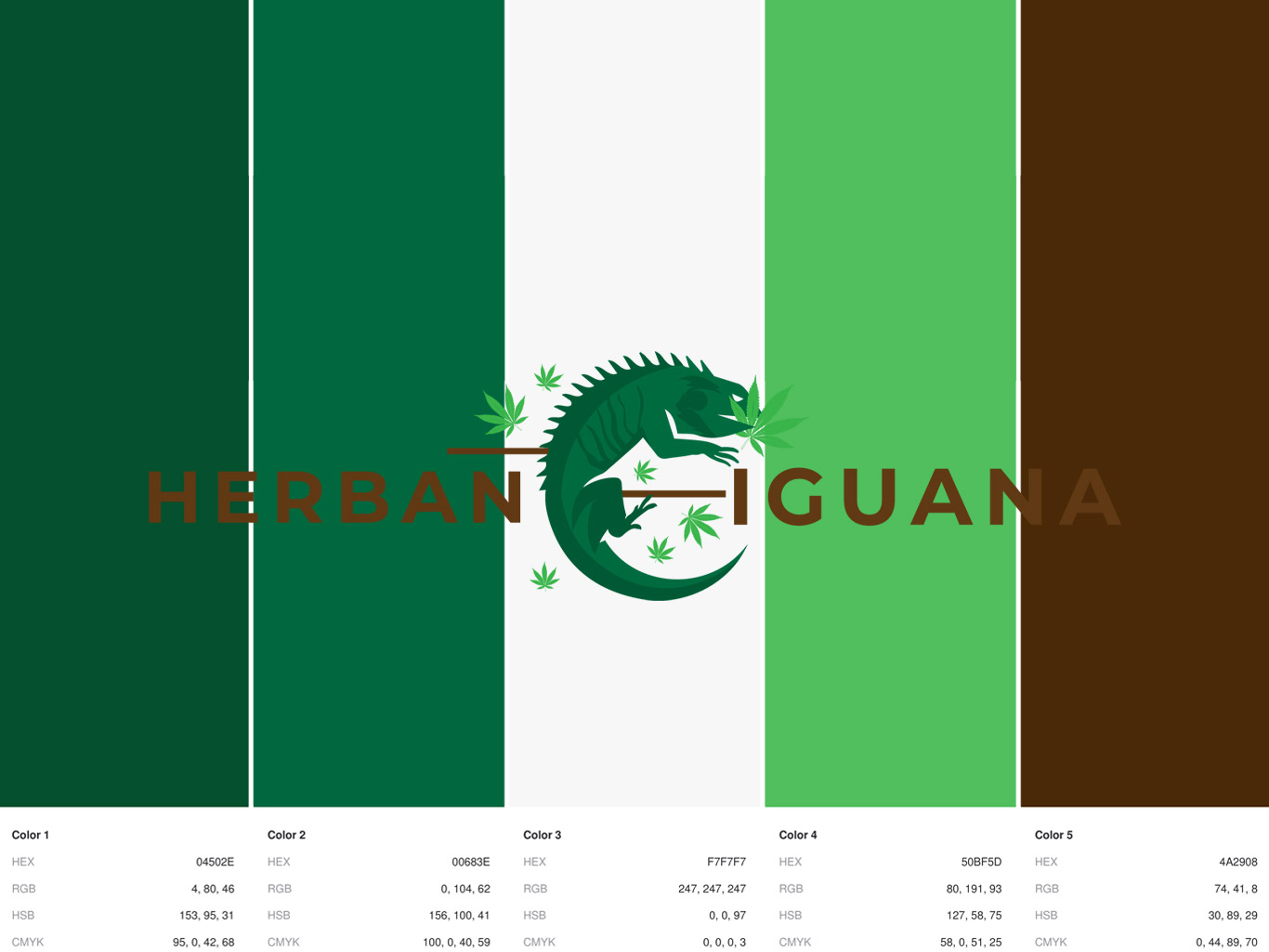 Herban Iguana Color Palette