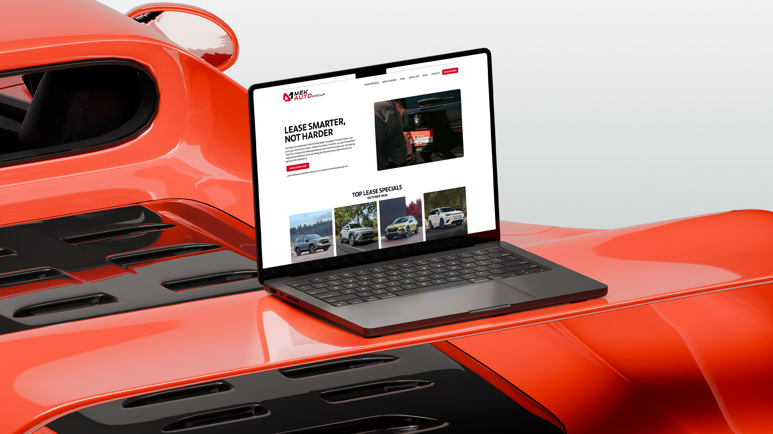 mek auto group website mock