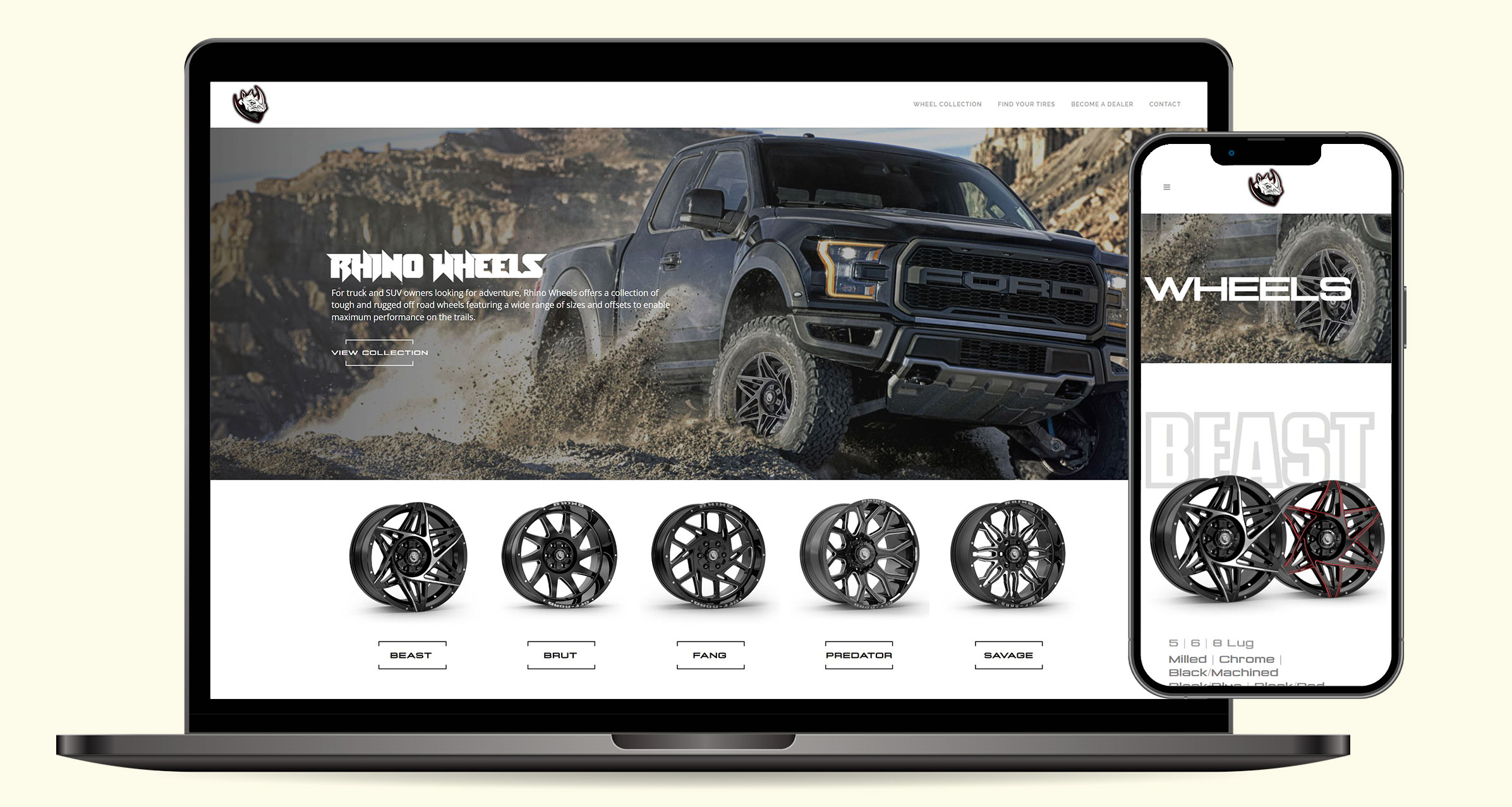 Rhino Wheels Website Portfolio