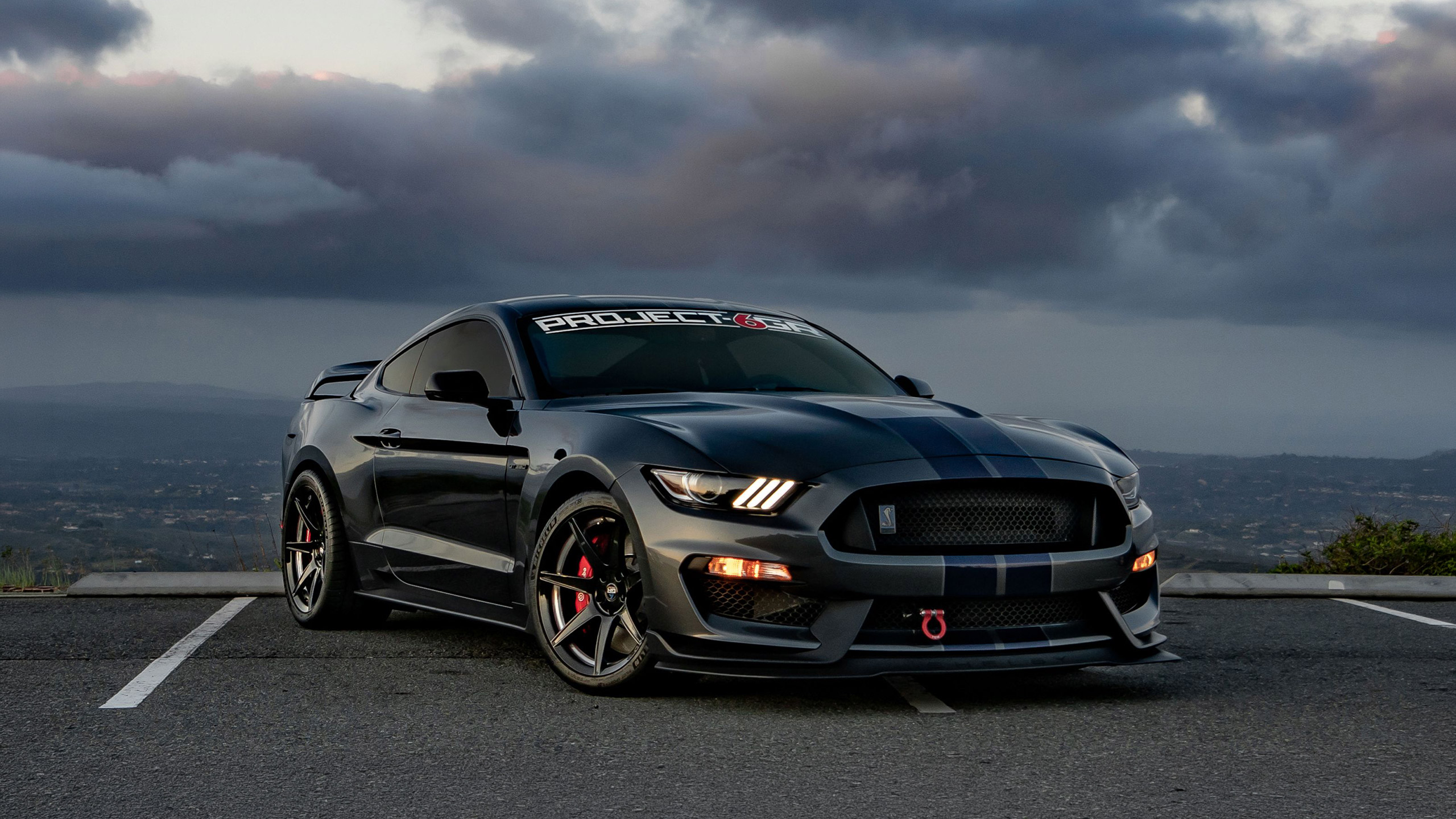 shelby gt350 overcast mountain view