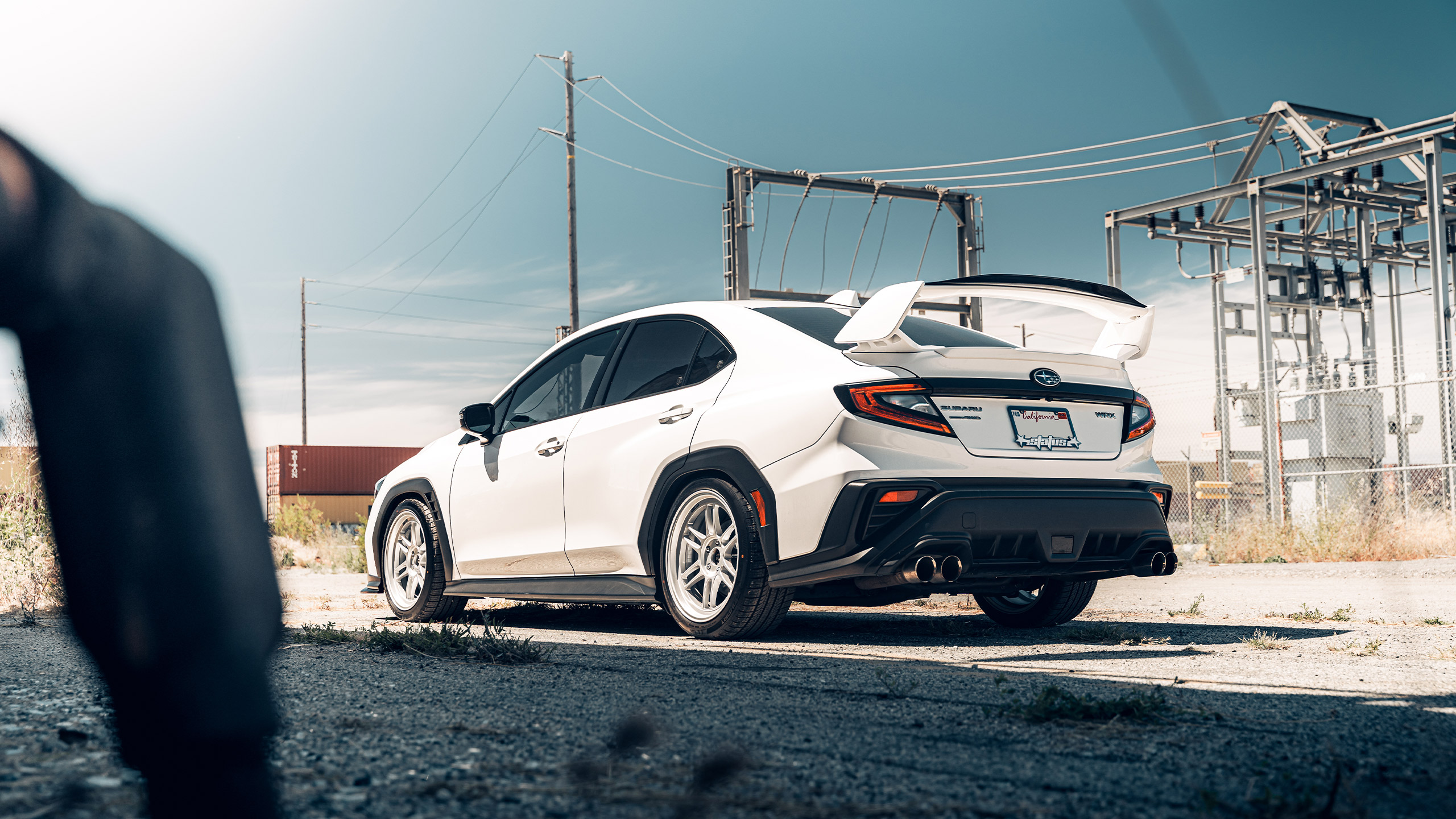 white vb subaru wrx long beach port